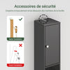 SoBuy BZR34-II-SCH Colonne Salle de Bain Étroite 20 cm – Gain de Place, Noir