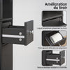SoBuy BZR34-II-SCH Colonne Salle de Bain Étroite 20 cm – Gain de Place, Noir