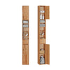 SoBuy BZR34-II-SH Colonne Salle de Bain Ultra-Étroite en Pin Massif, 4 Étagères Réglables et 1 Tiroir, Anti-Basculement, 25kg – 20x20x180 cm, Couleur Bois