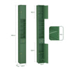 SoBuy BZR34-II-SY Meuble Colonne Salle de Bain, Armoire de Rangement Étroite avec Tiroir et Étagères Réglables - Meuble Salle de Bain Compact pour WC, Petits Espaces - Vert foncé, MDF, 20x20x180cm