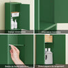 SoBuy BZR34-II-SY Meuble Colonne Salle de Bain, Armoire de Rangement Étroite avec Tiroir et Étagères Réglables - Meuble Salle de Bain Compact pour WC, Petits Espaces - Vert foncé, MDF, 20x20x180cm