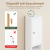 SoBuy BZR34-II-W Colonne Salle de Bain Étroite 20 cm – Rangement Gain de Place Blanc