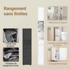 SoBuy BZR34-II-W Colonne Salle de Bain Étroite 20 cm – Rangement Gain de Place Blanc