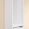 SoBuy BZR34-K-W Meuble Salle de Bain Colonne de Rangement Petit Meuble Haut avec Porte et Tiroir Armoire Salle de Bain Résistant à l’Humidité - Rangement WC et Toilettes Compact 20x20x145cm