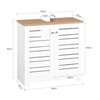 SoBuy BZR40-W Meuble Sous-Lavabo Meuble Sous-Vasque à 2 étages et 2 Portes Meuble de Rangement de Salle de Bain