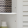 SoBuy BZR41-W Meuble de Salle de Bain Gain de Place avec Portes à Persienne, Étagères Réglables en MDF, 60x30x82 cm, Meuble de Rangement Armoire Multifonction et Compact