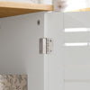 SoBuy BZR41-W Meuble de Salle de Bain Gain de Place avec Portes à Persienne, Étagères Réglables en MDF, 60x30x82 cm, Meuble de Rangement Armoire Multifonction et Compact