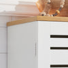 SoBuy BZR41-W Meuble de Salle de Bain Gain de Place avec Portes à Persienne, Étagères Réglables en MDF, 60x30x82 cm, Meuble de Rangement Armoire Multifonction et Compact