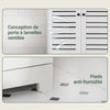 SoBuy BZR41-W Meuble de Salle de Bain Gain de Place avec Portes à Persienne, Étagères Réglables en MDF, 60x30x82 cm, Meuble de Rangement Armoire Multifonction et Compact