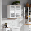 SoBuy BZR42-W Meuble Haut de Salle de Bain avec 2 Portes