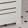 SoBuy BZR44-W Meuble Colonne de Salle de Bain Armoire Haute Meuble de Rangement avec 3 Etagères et 2 Portes persiennes