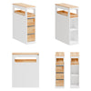 SoBuy BZR54-IV-WN Meuble Salle de Bain Colonne de Rangement, Petit Meuble Salle de Bain Meuble Compact avec Roues, Tiroirs et Séparateurs, Blanc 65x23x82cm