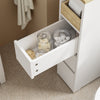 SoBuy BZR54-K-W Meuble WC Rangement 20 cm – 3 Tiroirs, Étagère Mobile, Roulettes Discrètes, Anti-Basculement – 60×20×82 cm, Blanc
