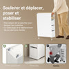 SoBuy BZR54-K-W Meuble WC Rangement 20 cm – 3 Tiroirs, Étagère Mobile, Roulettes Discrètes, Anti-Basculement – 60×20×82 cm, Blanc