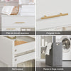 SoBuy BZR66-W Meuble Salle de Bain avec Panier à Linge Amovible, Tiroir et 2 Étagères pour Rangement - Meuble de Rangement Compact Blanc pour Salle de Bain, 66x37x95 cm
