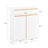 Prévente SoBuy BZR79-W Meuble Bas de Salle de Bain avec Bac à Linge Amovible Armoire à Linge Commode