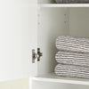 SoBuy BZR80-W Colonne Salle de Bain Gain de Place avec Tiroir et Portes, Armoire Rangement Salle de Bain avec Étagère Ouverte, Blanc 35×33×170 cm