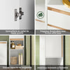 SoBuy BZR80-W Colonne Salle de Bain Gain de Place avec Tiroir et Portes, Armoire Rangement Salle de Bain avec Étagère Ouverte, Blanc 35×33×170 cm