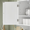 SoBuy BZR84-W Meuble Salle de Bain Suspendu Armoire Murale Blanc 60 x 30 x 60 cm, Meuble Haut Salle de Bain avec Étagères Réglables, Rangement pour WC et Toiles, Solution Pratique pour Petits Espaces