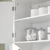 SoBuy BZR84-W Meuble Salle de Bain Suspendu Armoire Murale Blanc 60 x 30 x 60 cm, Meuble Haut Salle de Bain avec Étagères Réglables, Rangement pour WC et Toiles, Solution Pratique pour Petits Espaces