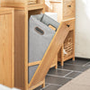 SoBuy BZR95-N Meuble Colonne de Salle de Bain, Armoire Haute, Placard de Rangement, Étagère de Rangement avec 1 Panier à Linge et 3 Étagères