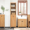 SoBuy BZR95-N Meuble Colonne de Salle de Bain, Armoire Haute, Placard de Rangement, Étagère de Rangement avec 1 Panier à Linge et 3 Étagères