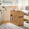 SoBuy FBT158-N Table d'Appoint Slim avec Plateau Amovible & Tiroir, Table de Chevet Étroite 25 cm, Meuble de Rangement Gain de Place pour Salon, Chambre, Nature, L25 x P70 x H55 cm