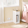 SoBuy FBT111-E-WNx2 Lot de 2 Table de Chevet Étroite avec Station de Charge, Table d'Appoint Fine avec Prise Standard, Port USB et Port Type-C pour Chambre à Coucher et Salon, Blanc 20 x 35 x 60 cm