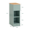 SoBuy FBT111-GR Table de Chevet Table de Nuit Bout de Canapé Table d'Appoint Table Basse avec Tiroir