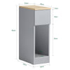 SoBuy FBT111-HGx2 Table de Chevet Étroite Lot de 2 Table d'Appoint Fine avec Tiroir et Étagère Table de Nuit Bout de Canapé Chevet de Lit Rangement pour Salon Gris L 20 x P 35 x H 60 cm