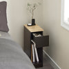 SoBuy FBT111-SCHx2 Table de Chevet Étroite Lot de 2 Table d'Appoint Fine avec Tiroir et Étagère Table de Nuit Bout de Canapé Chevet de Lit Rangement pour Salon Noir L 20 x P 35 x H 60 cm