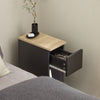 SoBuy FBT111-SCHx2 Table de Chevet Étroite Lot de 2 Table d'Appoint Fine avec Tiroir et Étagère Table de Nuit Bout de Canapé Chevet de Lit Rangement pour Salon Noir L 20 x P 35 x H 60 cm
