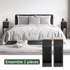 SoBuy FBT111-SCHx2 Table de Chevet Étroite Lot de 2 Table d'Appoint Fine avec Tiroir et Étagère Table de Nuit Bout de Canapé Chevet de Lit Rangement pour Salon Noir L 20 x P 35 x H 60 cm