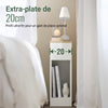 SoBuy FBT111-WN Table de Chevet Table de Nuit Bout de Canapé Table d'Appoint avec Tiroir