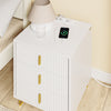 SoBuy FBT115-L-E-W Table de Chevet avec Fonction de Charge, Table de Nuit avec 2 Prises, USB et Type-C, Table d'appoint Bedside Table pour Chambre et Salon, Blanc, L40 x P40 x H63,5 cm