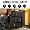 SoBuy FBT115-L-SCH Table de Chevet avec 3 Tiroirs Table de Nuit Bout de Canapé Table d'appoint