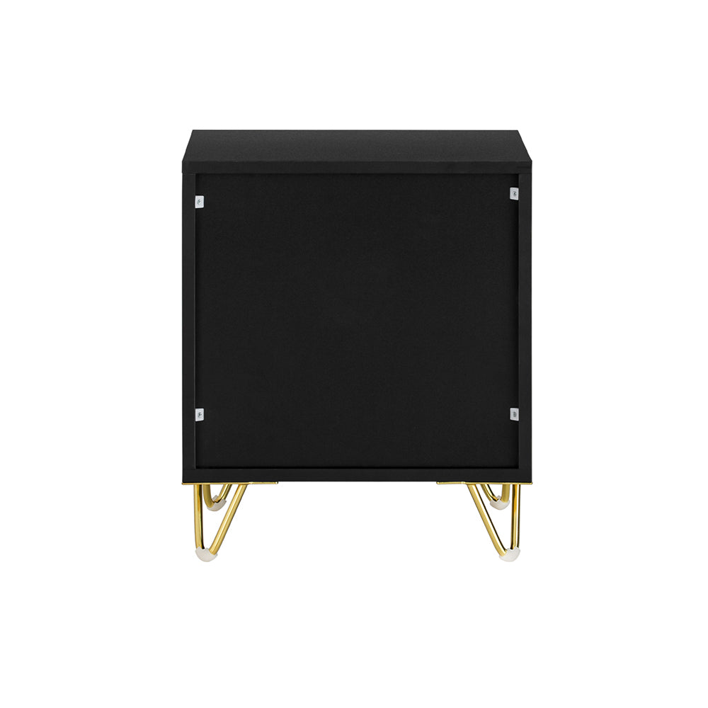SoBuy FBT115-SCH Table de Chevet - Table de Nuit avec 2 tiroirs, Table d'appoint pour Chambre à Coucher - Meuble de Rangement Moderne, Noir, L40 x P40 x H47 cm