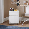 SoBuy FBT121-W Table de Chevet avec 2 Tiroirs Table de Nuit Bout de Canapé Table d'Appoint Table Téléphone Table de Café Table Basse