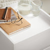 SoBuy FBT121-W Table de Chevet avec 2 Tiroirs Table de Nuit Bout de Canapé Table d'Appoint Table Téléphone Table de Café Table Basse