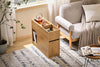 SoBuy FBT158-N Table d'Appoint Slim avec Plateau Amovible & Tiroir, Table de Chevet Étroite 25 cm, Meuble de Rangement Gain de Place pour Salon, Chambre, Nature, L25 x P70 x H55 cm