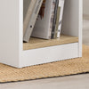 SoBuy FBT171-WN Table de Chevet Étroit, Table de Nuit avec Tiroir et Étagère, Meuble d 'appoint Moderne pour Chambre et Salon, Blanc, 20 x 35 x 60 cm