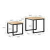 Prévente SoBuy FBT42-N Tables Basses Gigognes, Lot de 2 Tables d'Appoint Empilables, Style Industriel, Effet Bois avec Structure Métal Noir