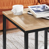 Prévente SoBuy FBT42-N Tables Basses Gigognes, Lot de 2 Tables d'Appoint Empilables, Style Industriel, Effet Bois avec Structure Métal Noir
