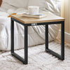 Prévente SoBuy FBT42-N Tables Basses Gigognes, Lot de 2 Tables d'Appoint Empilables, Style Industriel, Effet Bois avec Structure Métal Noir