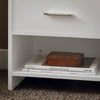 SoBuy FBT66-W Table de Chevet Table de Nuit Bout de Canapé avec 1 Tiroir 1 Niche Blanc