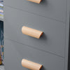 SoBuy FBT95-HG Table d’Appoint Bout de Canapé Table de Chevet Table de Nuit avec 3 tiroirs et 2 étagères de rangement