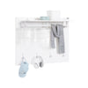 SoBuy FHK36-W Porte-Manteau Mural avec Étagère et 4 Crochets – 100×20×70 cm, Charge 21 kg, MDF E1, Blanc