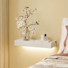Prévente SoBuy FHK38-W Étagère Murale Flottante avec tiroir & éclairage LED à détecteur de Mouvement, pour Chambre, entrée & Salon, à Piles, L60 × P20 × H8 cm, Blanc