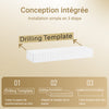 Prévente SoBuy FHK38-W Étagère Murale Flottante avec tiroir & éclairage LED à détecteur de Mouvement, pour Chambre, entrée & Salon, à Piles, L60 × P20 × H8 cm, Blanc