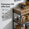 SoBuy FKW112-PF Desserte de Cuisine à Roulettes – Style Industriel, 2 Tiroirs, 2 Étagères, 60 kg, 100×45×93 cm